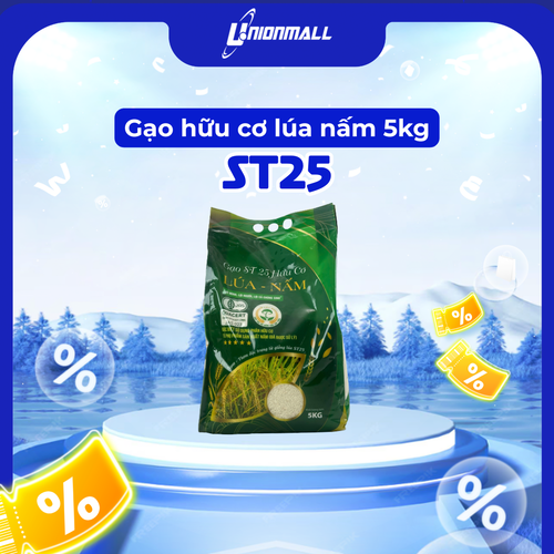 GẠO HỮU CƠ LÚA NẤM ST25 - TÚI 5KG