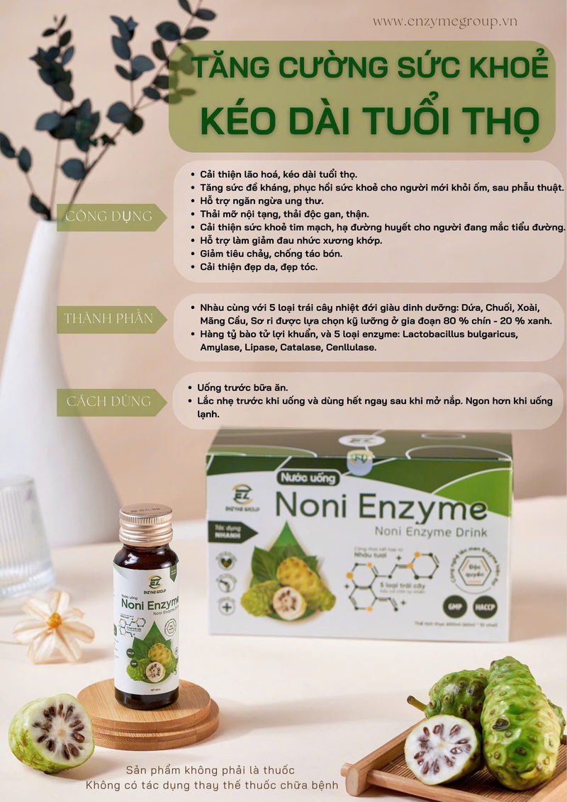 NONIENZYME ( HỖ TRỢ LÀM ĐẸP - CẢI THIỆN LÃO HÓA)