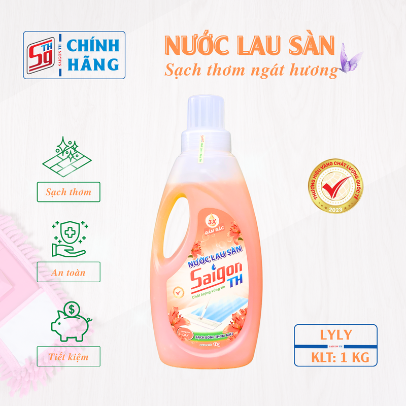 Nước lau sàn Saigon TH 1kg hương hoa Lyly