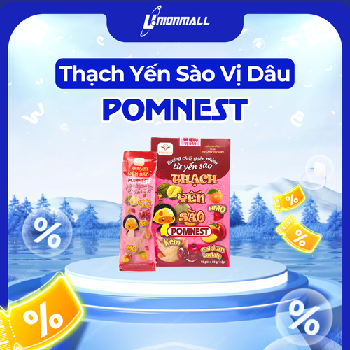 Thạch Yến Sào POMNEST Vị Dâu 30g – Hộp 10 gói