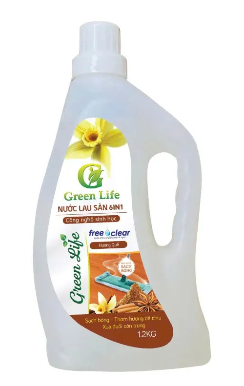Nước lau sàn hữu cơ 1.2L_hương quế