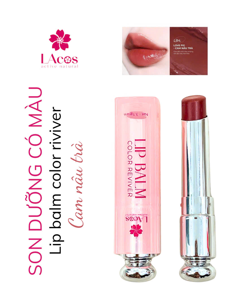 Son dưỡng LAcos màu cam nâu trà