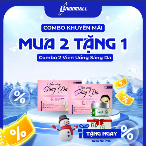 COMBO KHUYẾN MÃI MUA 2 HỘP VIÊN UỐNG SÁNG DA TẶNG 1 HỘP KEM NẺ PHD