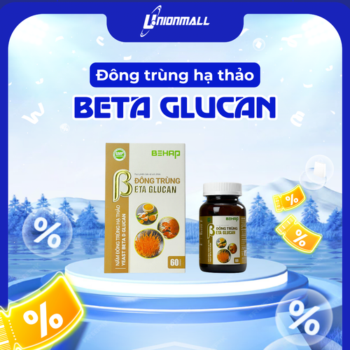 Đông Trùng Beta Glucan. Lọ 60 Viên. Tuyệt Phẩm Cho Sức Khỏe Toàn Diện