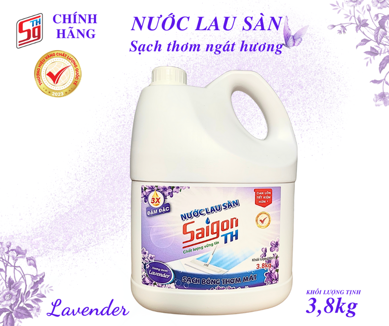 Nước lau sàn Saigon TH 3.8kg hương Lavender