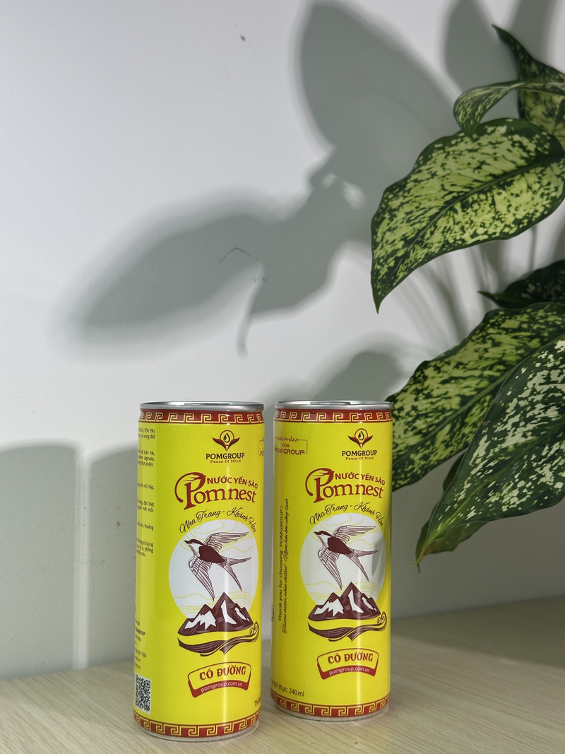 Nước Yến Sào Pomnest có đường - Lốc 6 lon