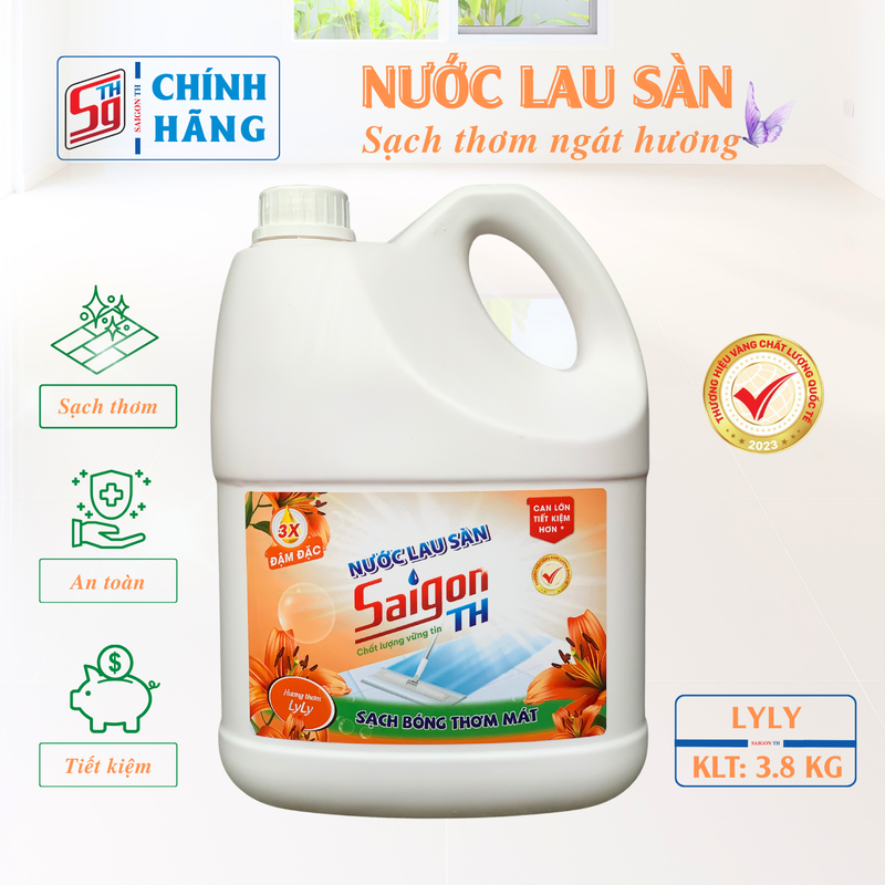 Nước lau sàn Saigon TH 3,8kg hương hoa Lyly