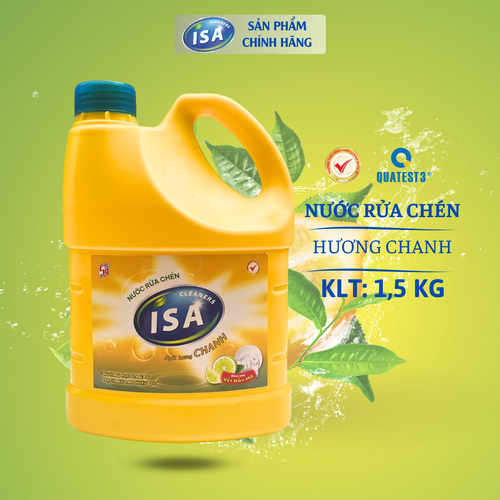 Nước rửa chén ISA 1,5kg Chanh