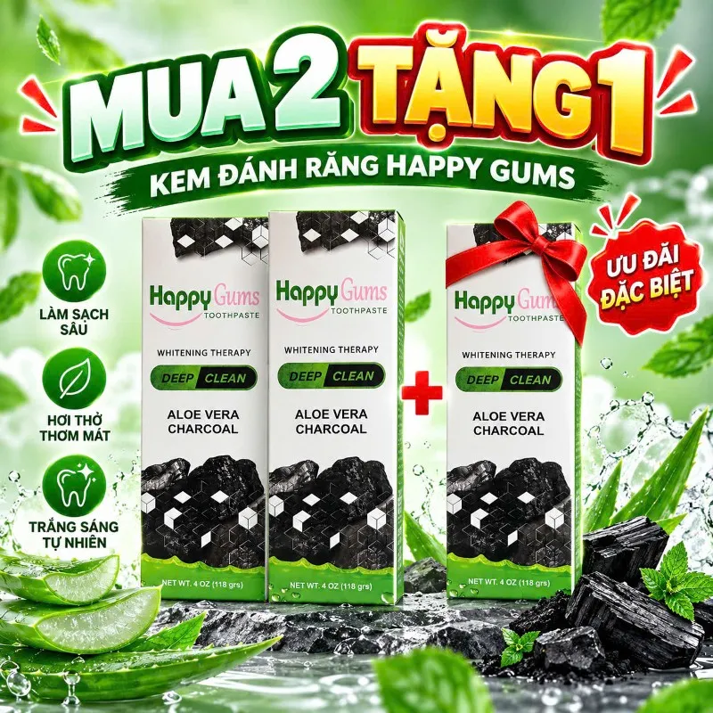 Mua 2 tặng 1 ( Kem đánh răng Happy Gums )
