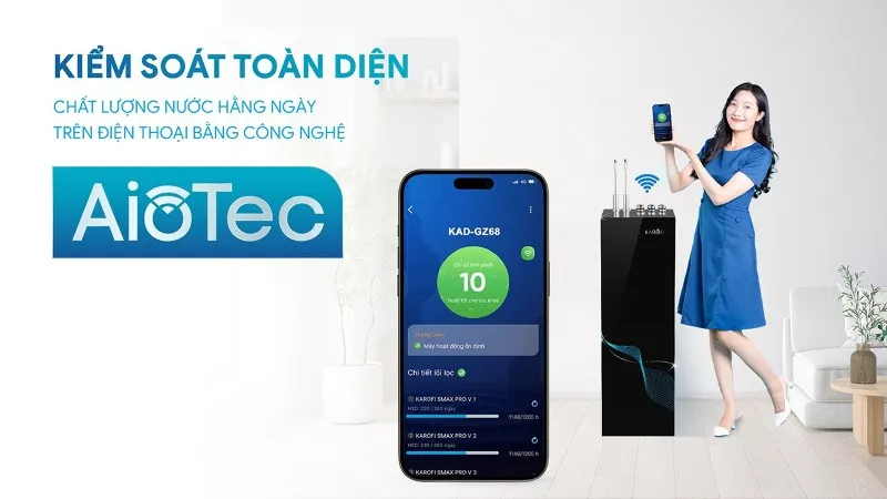 Máy lọc nước nóng lạnh Karofi KAD-GZ68