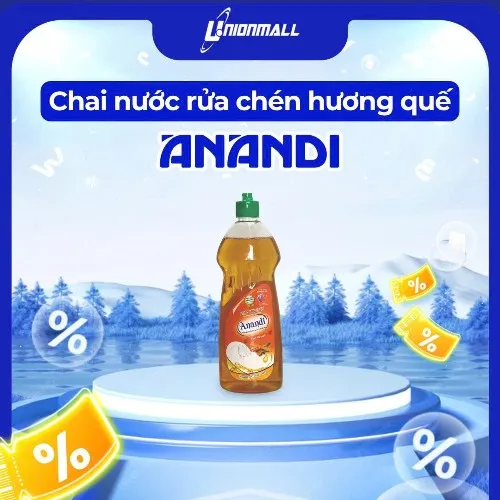 Nước rửa chén bát ANANDI dung tích 750ml -  An toàn cho da hương Quế
