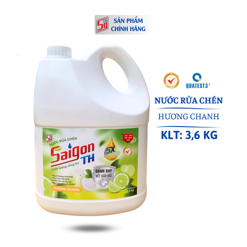 Nước rửa chén Saigon TH 3.6kg hương Chanh