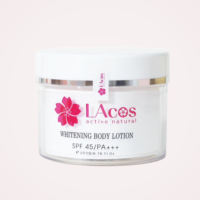 Sữa Dưỡng Thể, Sáng Da, Chống Nắng LAcos – Whitening Body Lotion SPF 45/PA+++