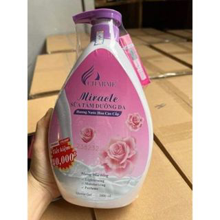 [TẶNG NƯỚC HOA] Sữa Tắm Nước Hoa Dưỡng Da CHARME MIRACLE Hoa Hồng 1000ml ~ 1.2kg Dưỡng Ẩm, Trắng Mịn Màng, Lưu Hương