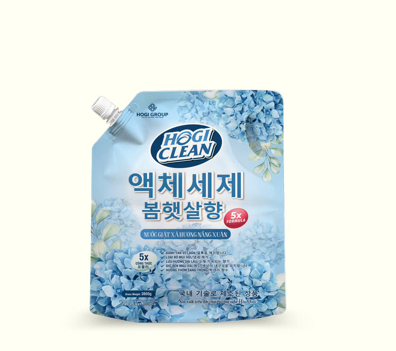 NƯỚC GIẶT XẢ HOGI CLEAN 3800G HƯƠNG NẮNG XUÂN