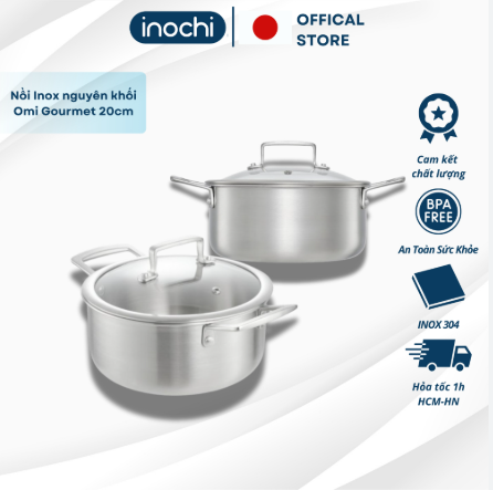 NỒI INOX NGUYÊN KHỐI OMI GOURMET 20CM