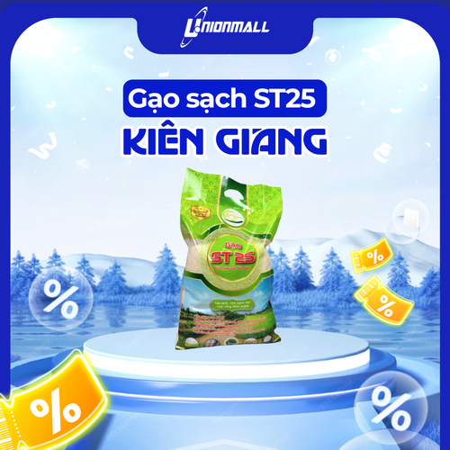 Gạo ST25 - Gạo Vuông Tôm Kiên Giang ( Túi 5kg)