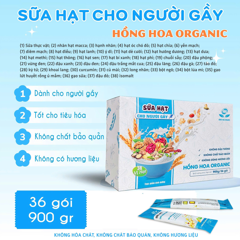 Sữa hạt cho Người gầy hộp 900gr
