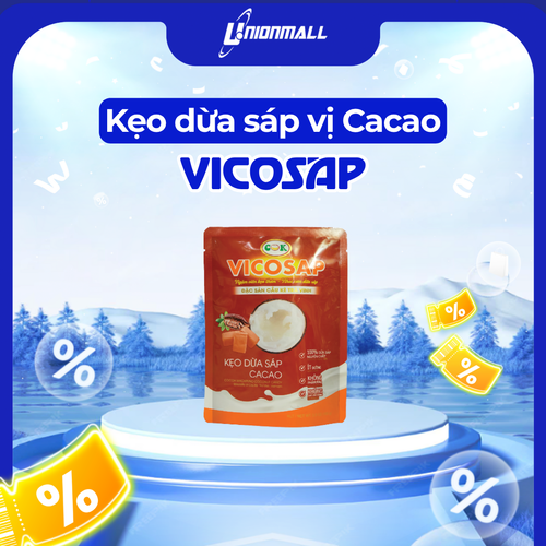 Kẹo Dừa Sáp Vicosap Vị Cacao [Túi 100g]