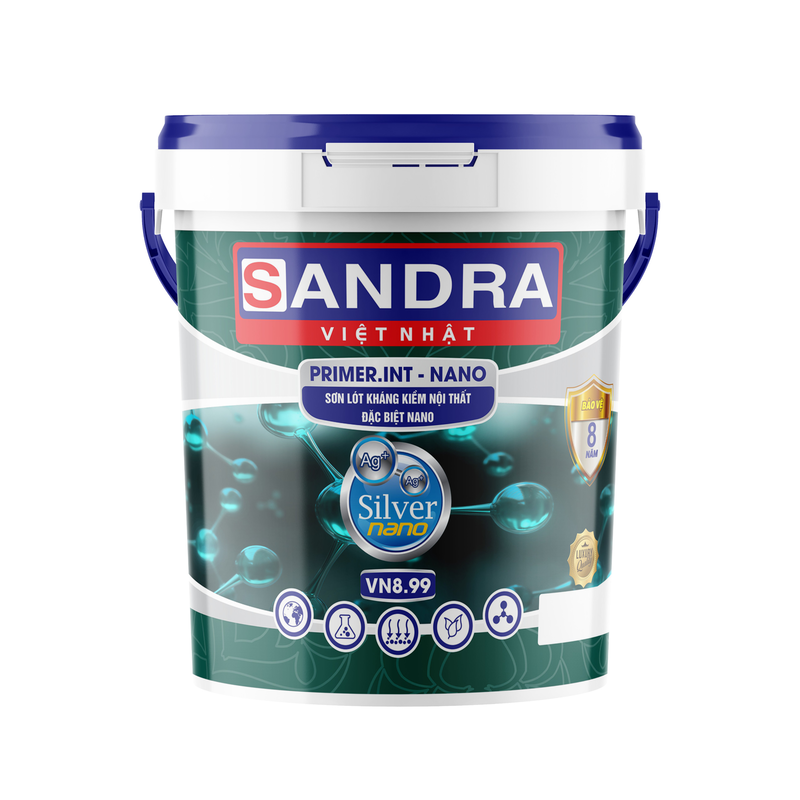 SANDRA - PRIMER INT NANO Sơn lót kháng kiềm nội thất đặc biệt NANO 21kg