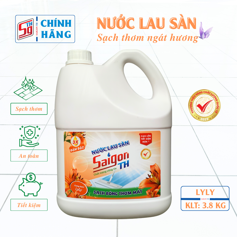 Nước lau sàn Saigon TH 3,8kg hương hoa Lyly