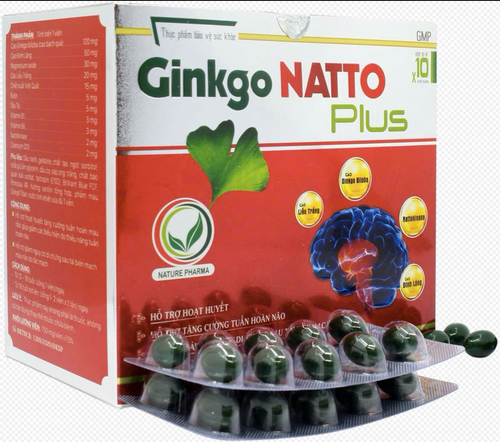 GINKO NATTO PLUS ( HỖ TRỢ TĂNG CƯỜNG TUẦN HOÀN MÁU NÃO,  NGĂN NGỪA NHUY CƠ ĐỘT QUỴ)