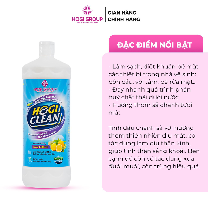 TẨY BỒN CẦU HOGI CLEAN - HƯƠNG CHANH SẢ