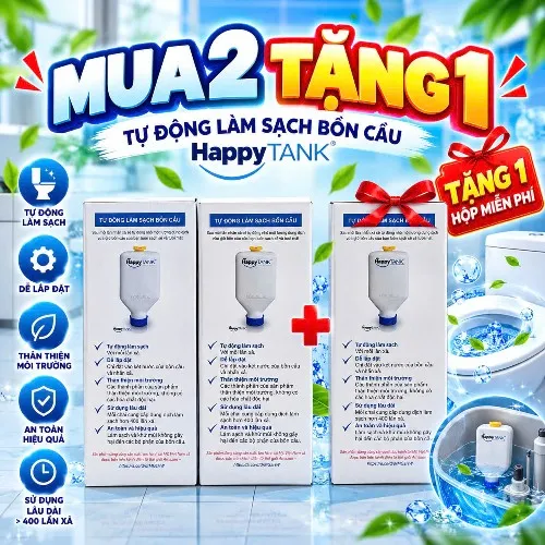 Mua 2 tặng 1 ( Nước Tẩy Rửa Bồn Cầu Tự Động - Happy Tank )