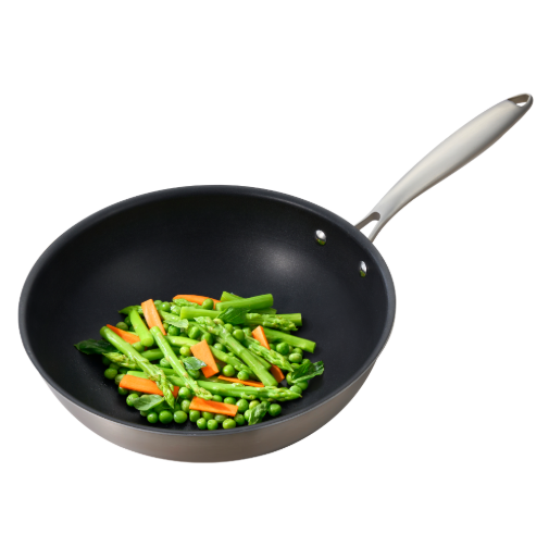 CHẢO INOX CHỐNG DÍNH NGUYÊN KHỐI OMI ESSENTIAL 28CM (CHẢO XÀO)