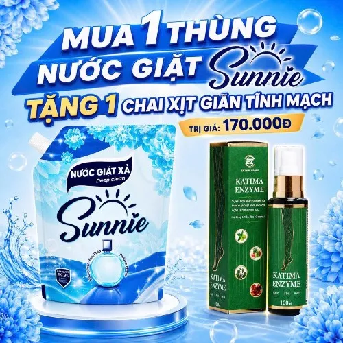 MUA 1 THÙNG NƯỚC GIẶT XẢ SUNNIE TẶNG NGAY 1 XỊT GIÃN TĨNH MẠCH KATIMA