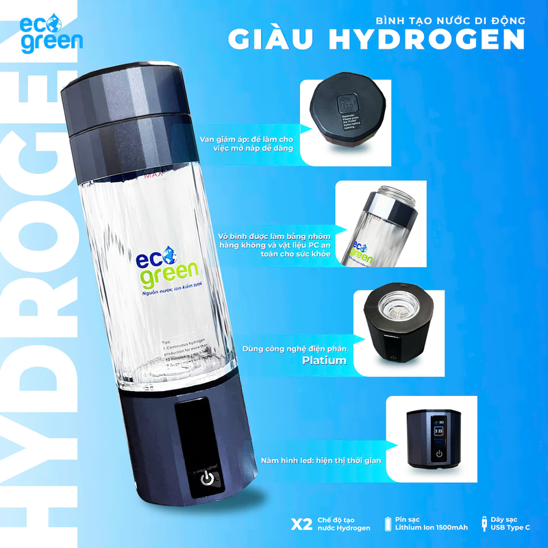 Bình tạo nước di động Hydrogen