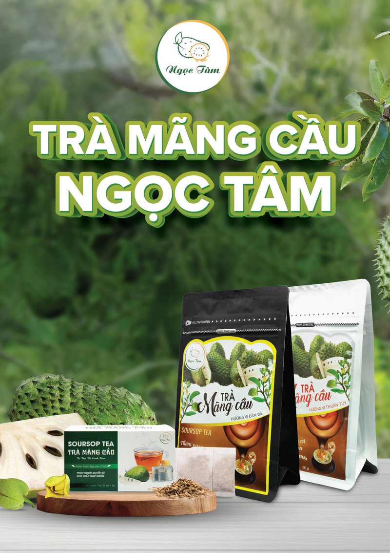 Trà Mãng Cầu Ngọc Tâm - Hương vị đậm đà - Hỗ trợ điều trị mất ngủ