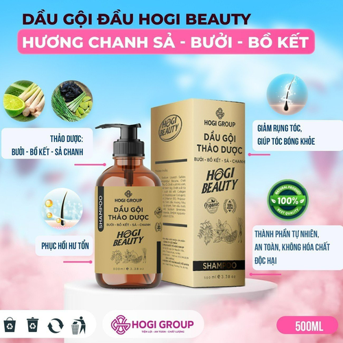 DẦU GỘI ĐẦU HOGI BEAUTY HƯƠNG CHANH SẢ - BƯỞI - BỒ KẾT 500ml