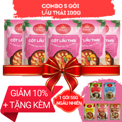 COMBO 5 CỐT LẪU THÁI 100g TĂNG 1 CỐT 55g NGẪU NHIÊN