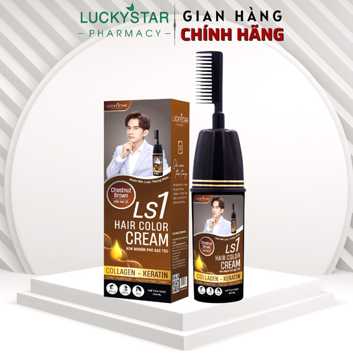 KEM NHUỘM PHỦ BẠC NÂU HẠT DẺ - LUCKY STAR 250ML