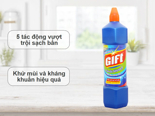 Nước tẩy nhà tắm Gift đậm đặc siêu sạch chai 900ml