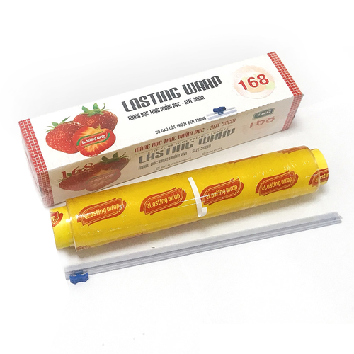 Màng bọc thực phẩm PVC Lasting Wrap 30cm x 168 (60m) (có dao nhựa)