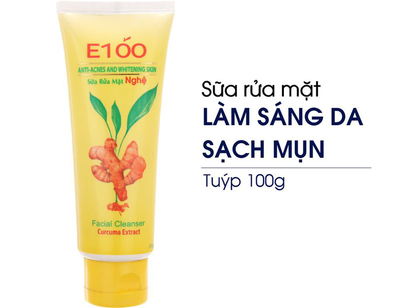 E100 Sữa rửa mặt Nghệ Ngừa MỤN 100g