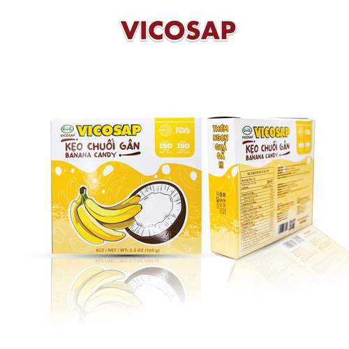 Kẹo chuối gân Vicosap [Hộp 100g]