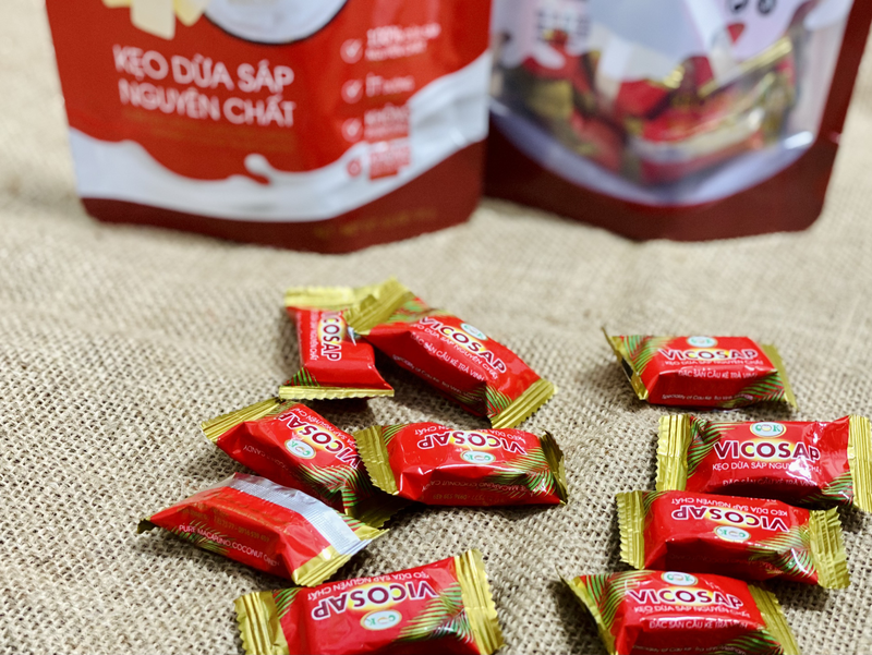 Kẹo Dừa Sáp Vicosap Vị Nguyên Chất [Túi 100g]