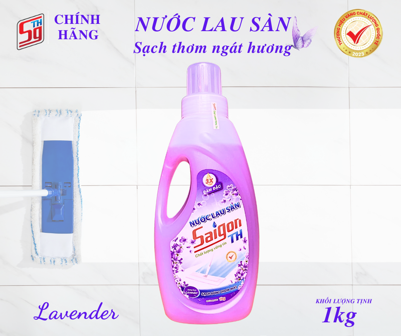 Nước lau sàn Saigon TH 1kg hương Lavender