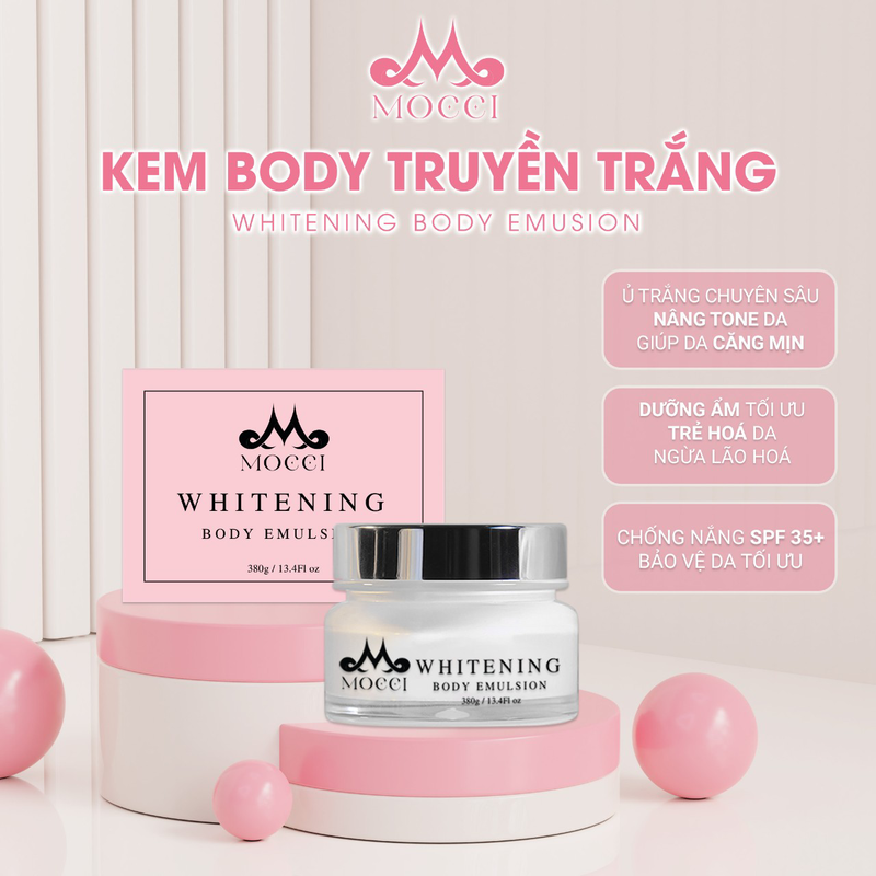 Kem body truyền trắng Mocci