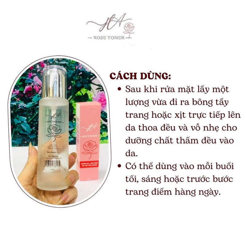 Nước hoa hồng hữu cơ HA Rose Toner New (100ml)