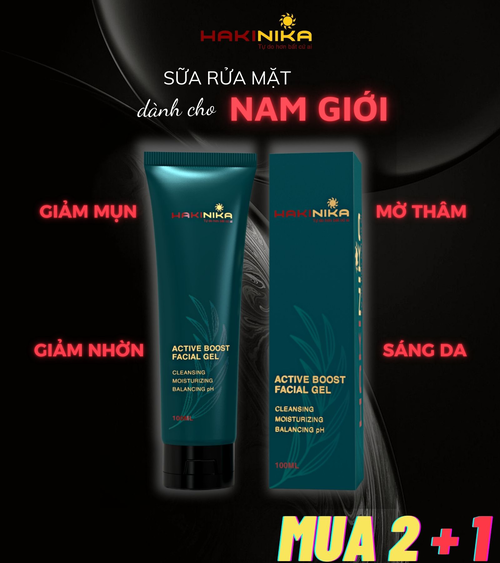 [MUA 2 TẶNG 1] Sữa Rửa Mặt Sạch Sâu, Ngừa Mụn dành cho nam - HAKINIKA