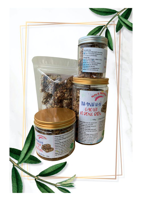 Thanh hạt gạo lứt vị rong biển - hũ 100g