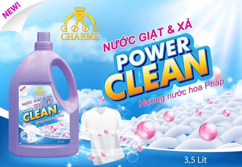 Nước Giặt Và Xả Good Charme Power Clean 3,5 Lít (hồng)