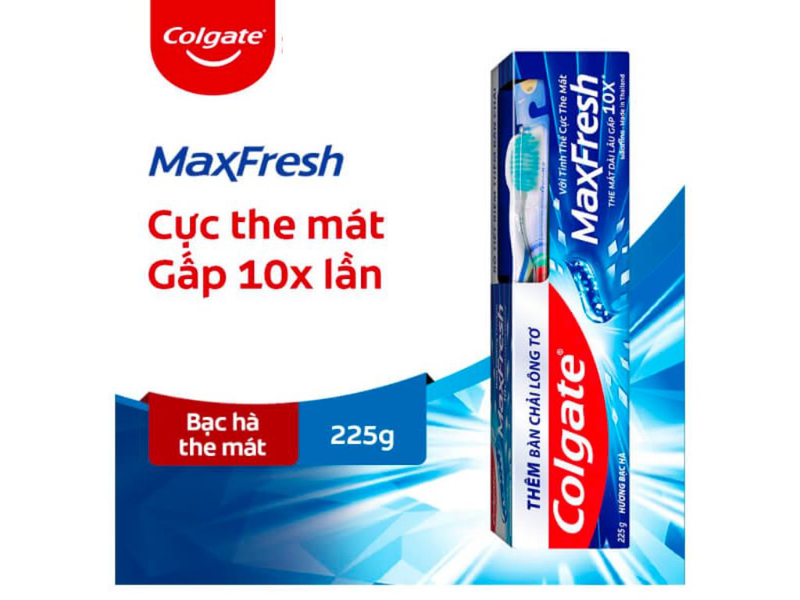 Kem đánh răng Colgate MaxFresh hương bạc hà 225g