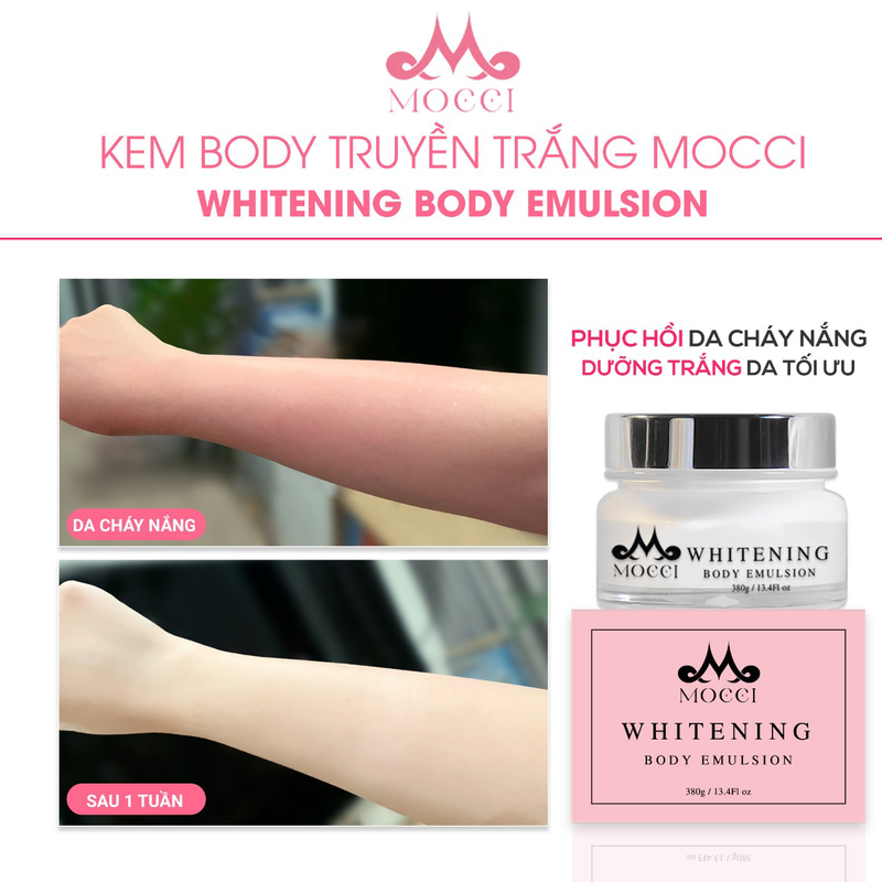 Kem body truyền trắng Mocci