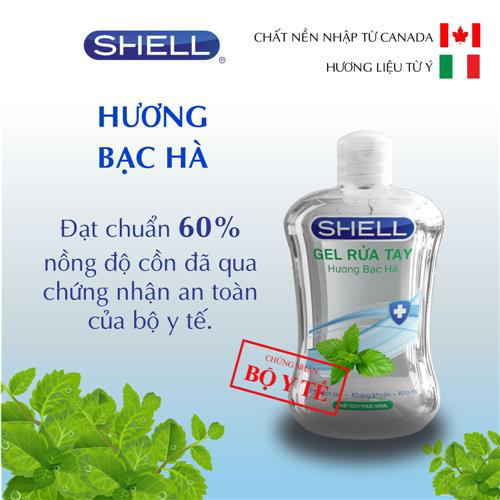 Gel rửa tay mini bỏ túi tiện lợi SHELL