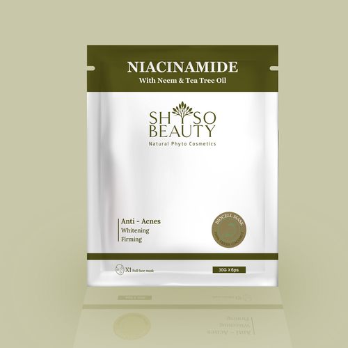 NIACIAMIDE WITH NEEM & TEA TREE OIL BIOCELL MASK (MẶT NẠ SINH HỌC BIOCELL NIACIAMIDE, LÁ NEEM VÀ TINH DẦU TRÀM TRÀ)